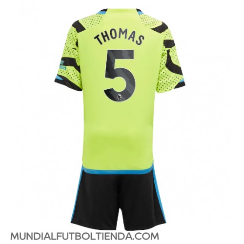 Camiseta Arsenal Thomas Partey #5 Segunda Equipación Replica 2023-24 para niños mangas cortas (+ Pantalones cortos)